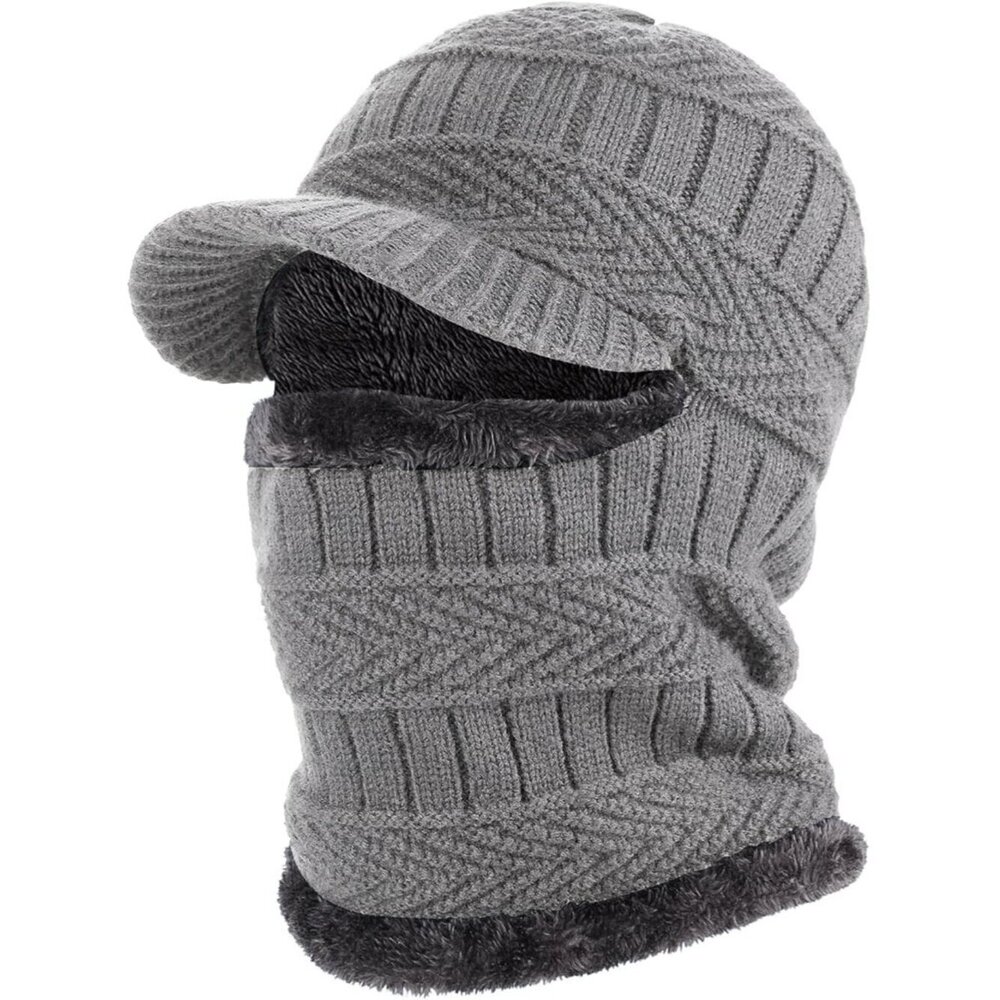 Winter Knitted Balaclava Beanie Hat Warm Cycling Ski Mask, Women Windproof